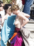 Emma Thompson - nude on the set Love Punch (6/2012)