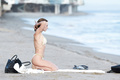 Francesca Eastwood topless in Malibu beach