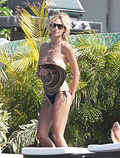 Heidi Klum topless in St. Bart's (January 2015)