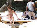 Millie Mackintosh topless on the beach (Ibiza, 8/2014)