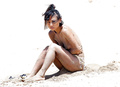 Bai Ling - sunbathing topless in Hawaii (may 2008)
