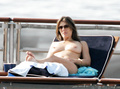 Elizabeth Hurley - sunbath in Capri, Italy (7/2005)