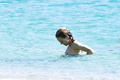 Vanessa Paradis - in bikini & swimming topless (7/2015)