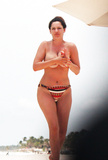 Kelly Brook topless sunbathing in Cancun (6/2013)