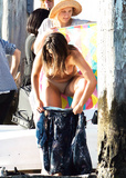 Olympia Valance topless on set photo session (8/2016)