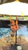 Sara Jean Underwood flashes bum and strips naked