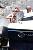 Kristen Stewart topless on yacht at Amalfi Coas (7/19)