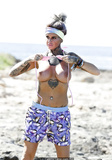 Busty Jemma Lucy topless in Ibiza