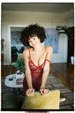 Jamea Byrd topless but covere photoshoot by Sam Dameshek