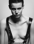 Ehren Dorsey topless black-and-white photoset