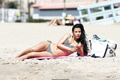 Danay Garcia sexy in bikini on a beach