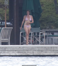 Cindy Crawford in pink bikini on vacation in Canada - July 11, 2018