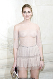 Chiara Ferragni braless in see through dress
