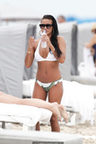 Cassie Ventura in white bikini candids in Miami - July 27, 2013