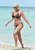 Amber Rose in brown bikini on Miami Beach - August 1, 2010