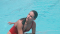 Alexandra Paul in red swimsuit at Baywatch Season 3 (1992-1993)