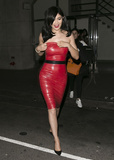 Kylie Jenner in a Red Latex Dress (42 Photos)